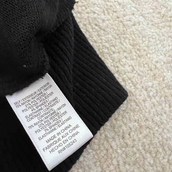 Bobeau Open Front Black Knit Cardigan 2X - Picture 9 of 10